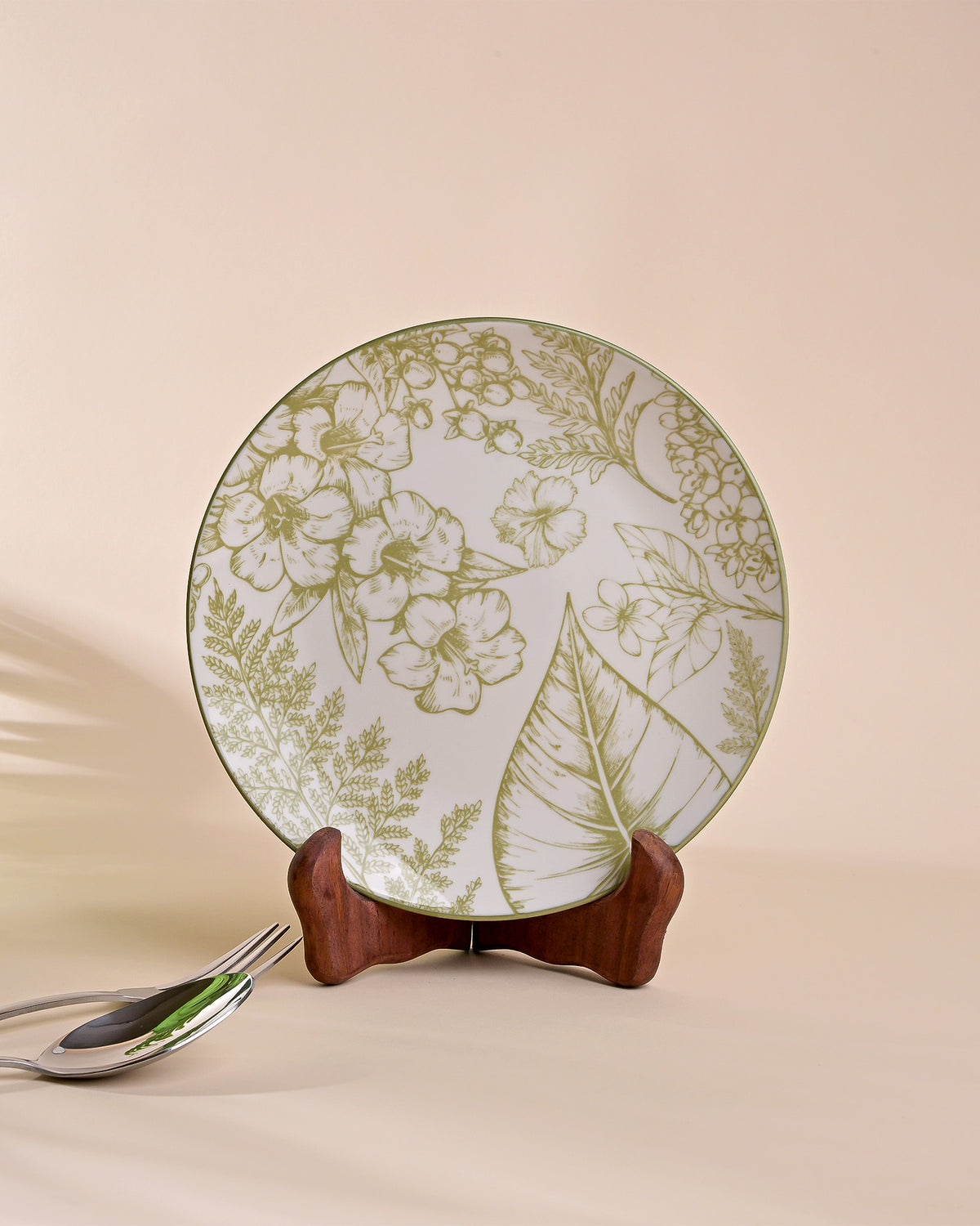 White porcelain quarter plates by Hazel