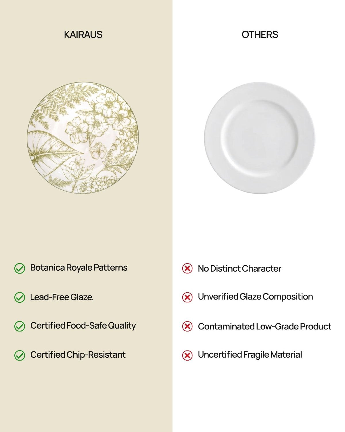 Hazel set of four porcelain quarter plates for everyday dining