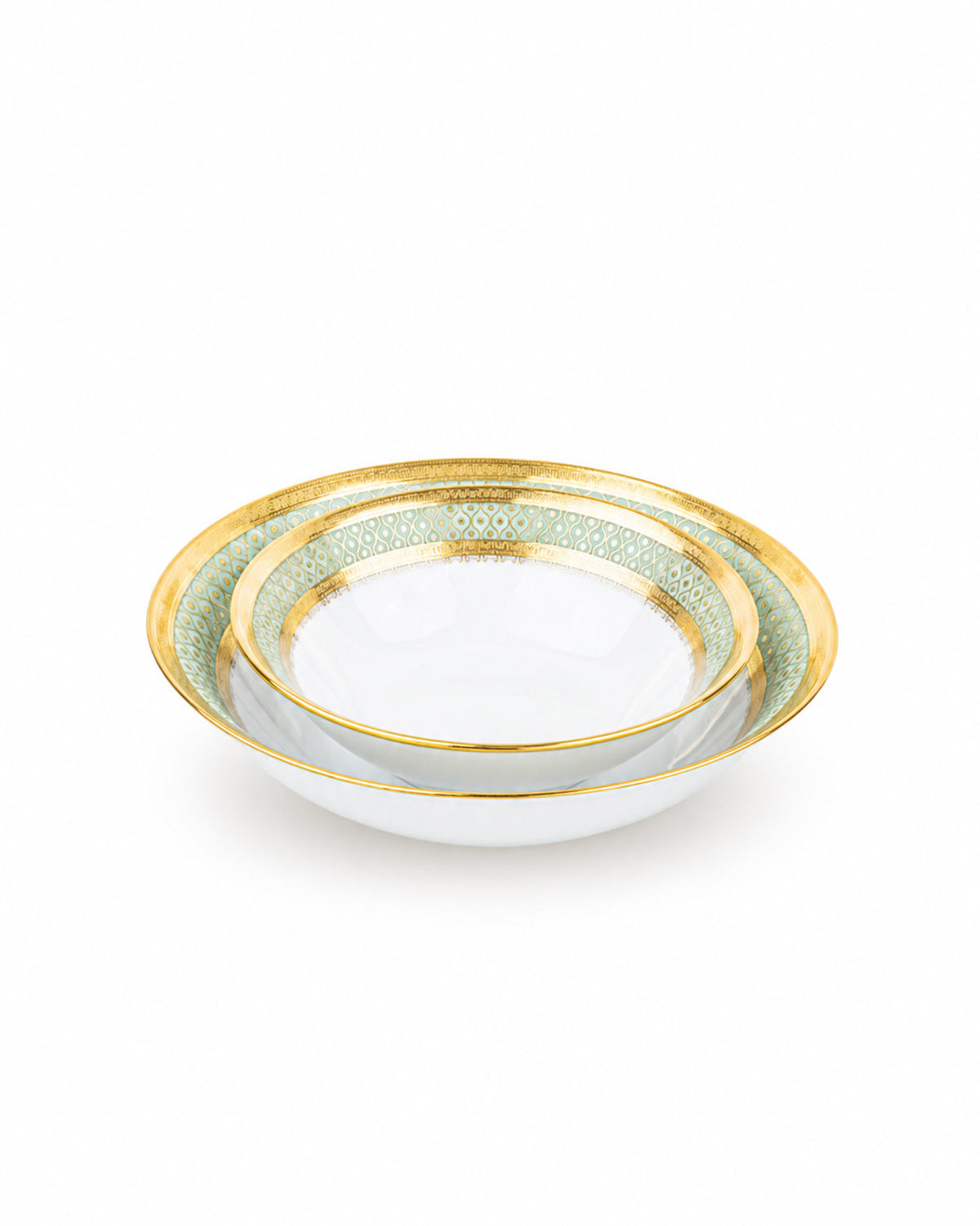 Ira Real Gold Dinner Set 28 Pcs displayed on a dining table