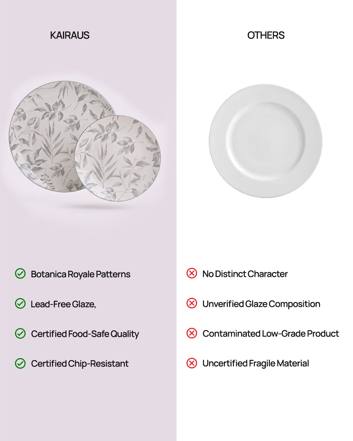 Ivory porcelain tableware set for everyday dining