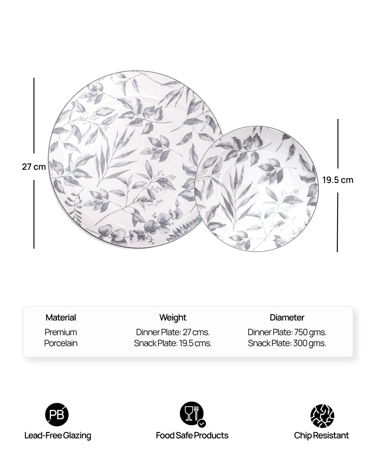Sophisticated Ivory dinner and side plate set
