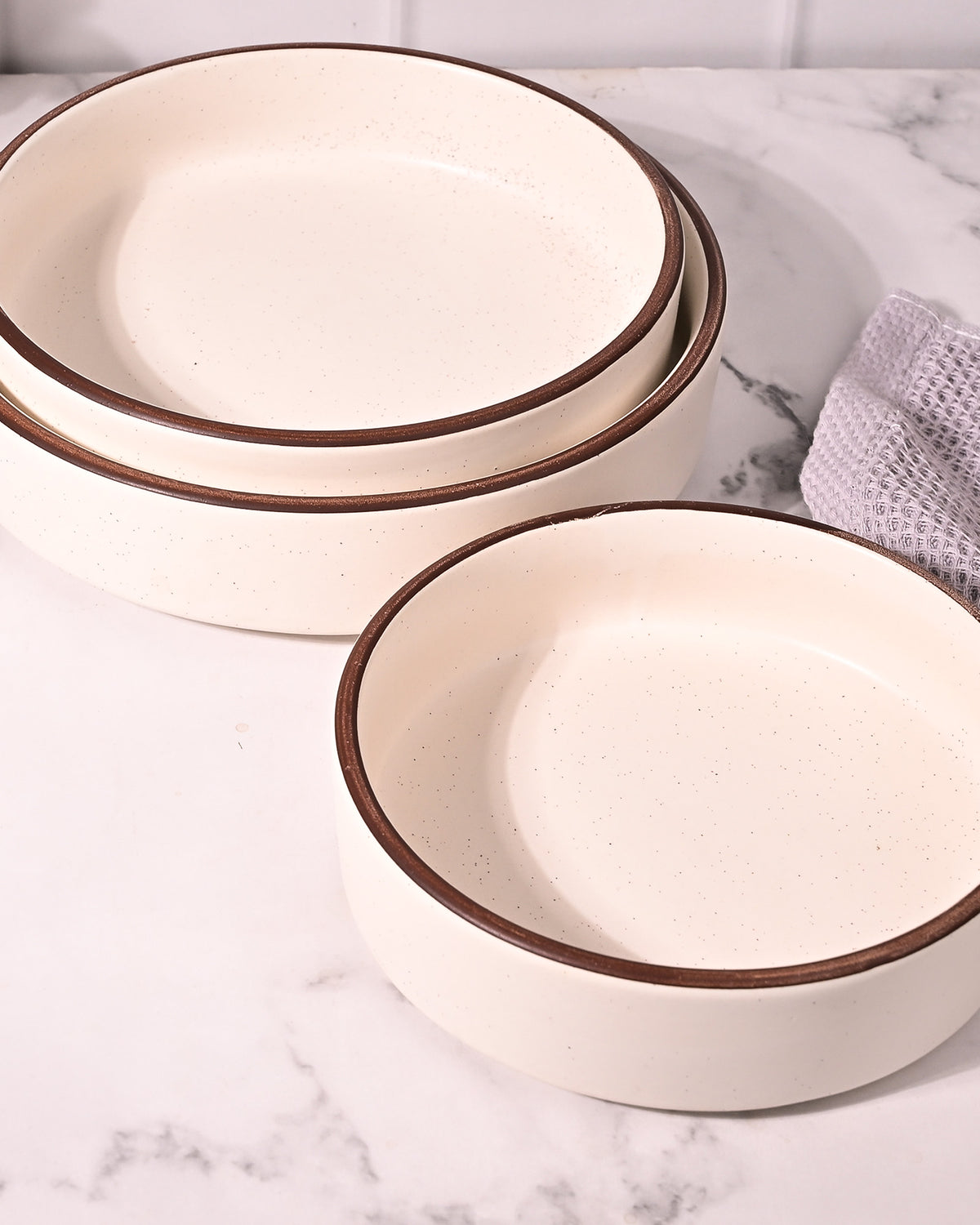 Ivory decorative bowls set of 3