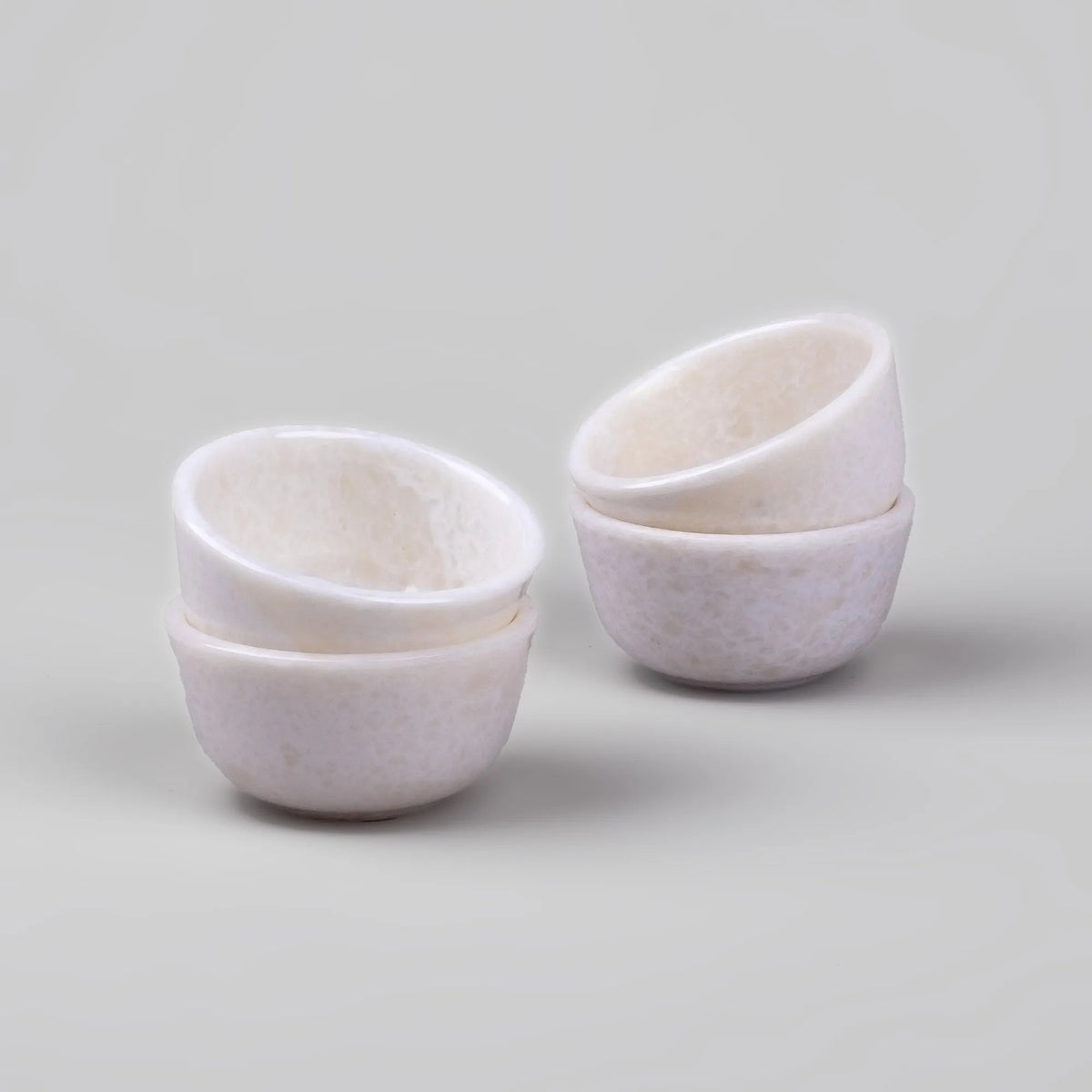 Ivory white melamine dipping bowls set of 4