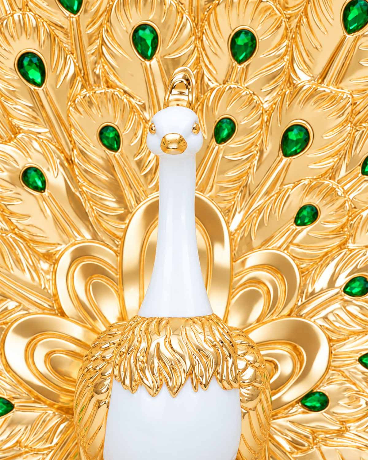Jadecrest Royal Peacock Showpiece side view
