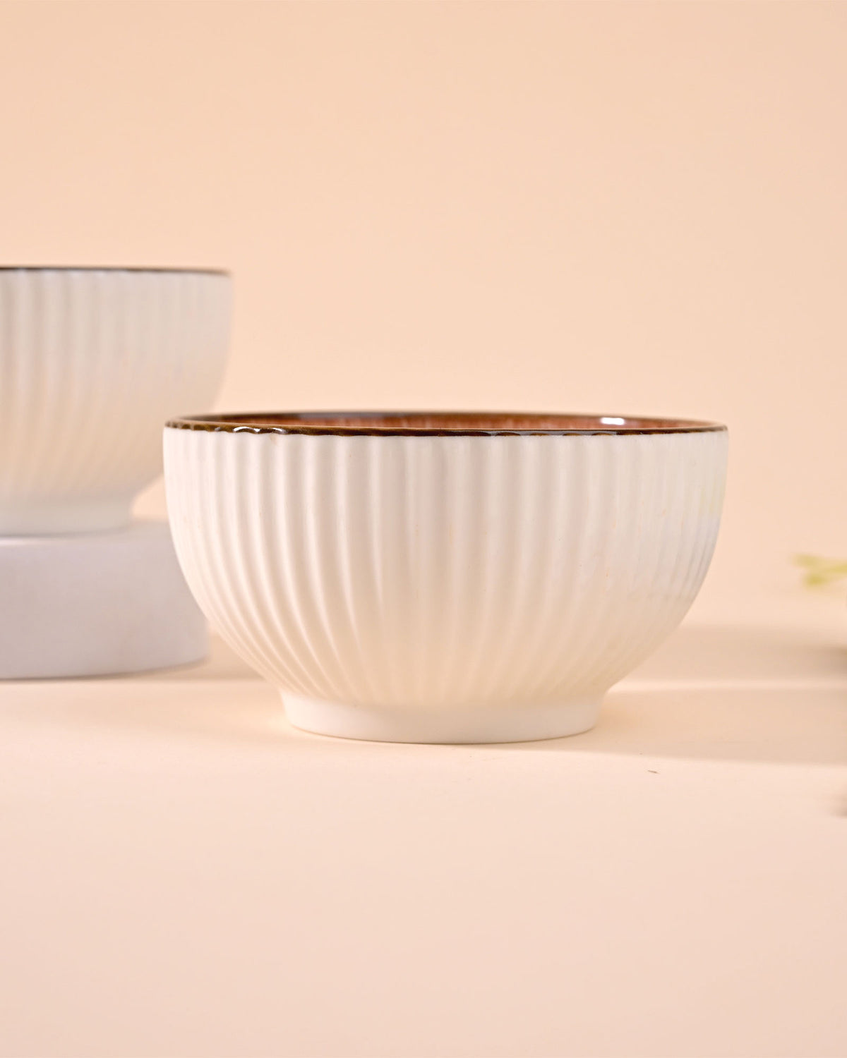 Jasmine floral porcelain bowls set of two
