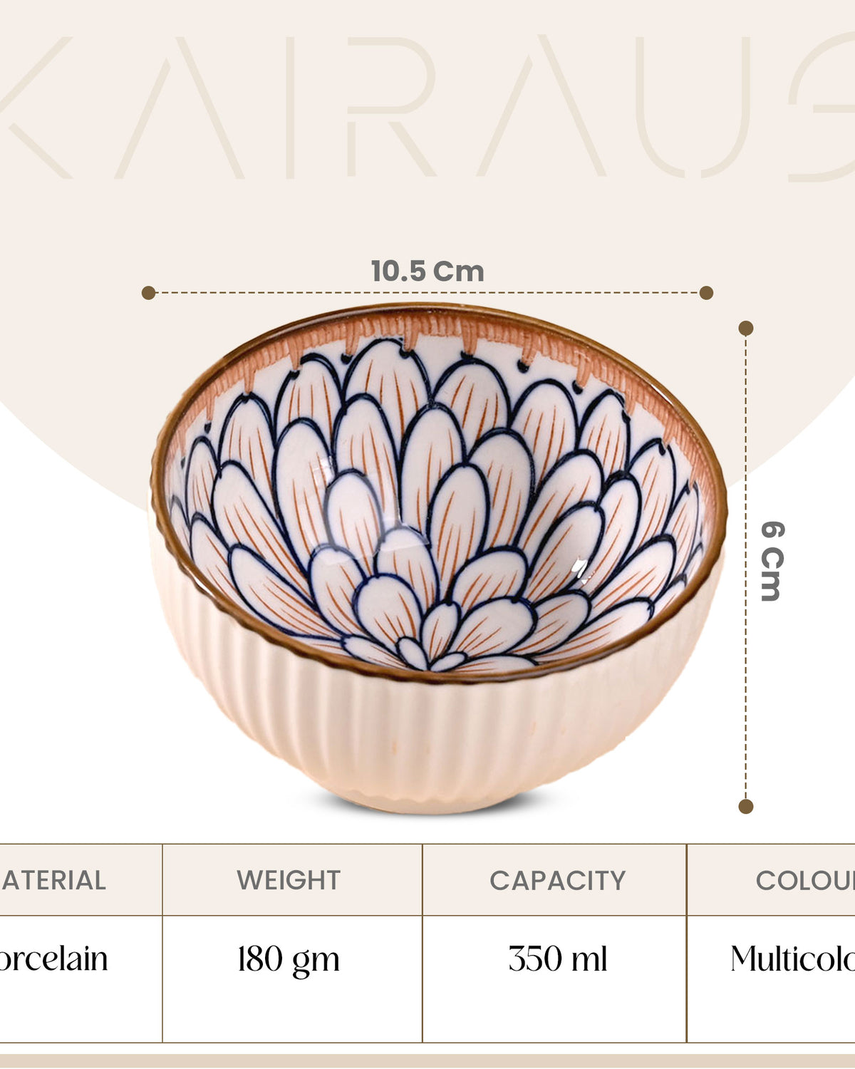 Two-piece jasmine-inspired porcelain bowl set
