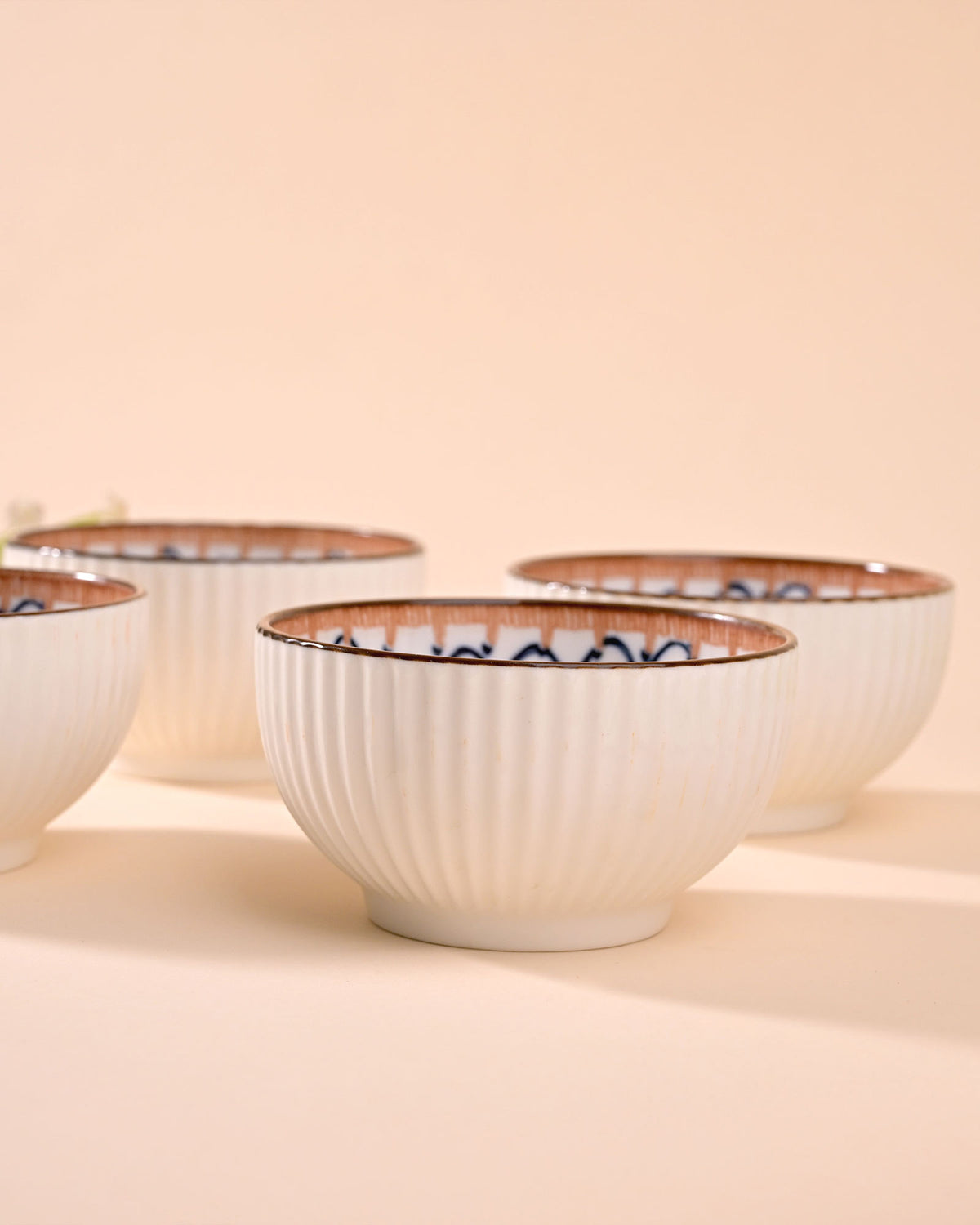 Jasmine floral pattern porcelain bowls set