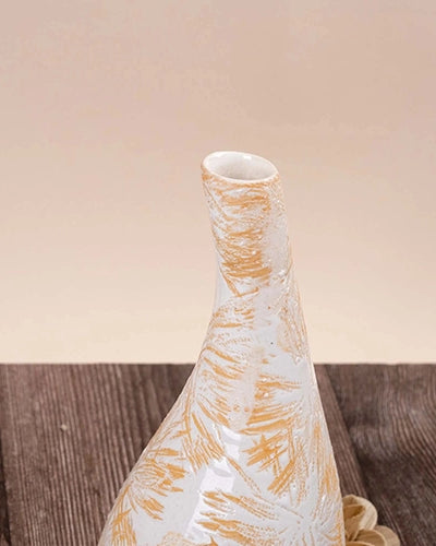 Medium-sized tan flower vase for stylish interiors