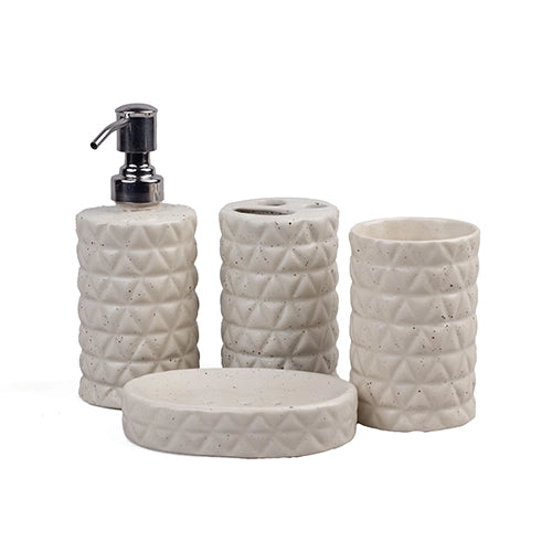 Stylish ceramic bathroom organizer set for modern spaces