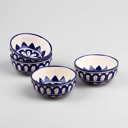 Set of four luxe handcrafted ceramic bowls