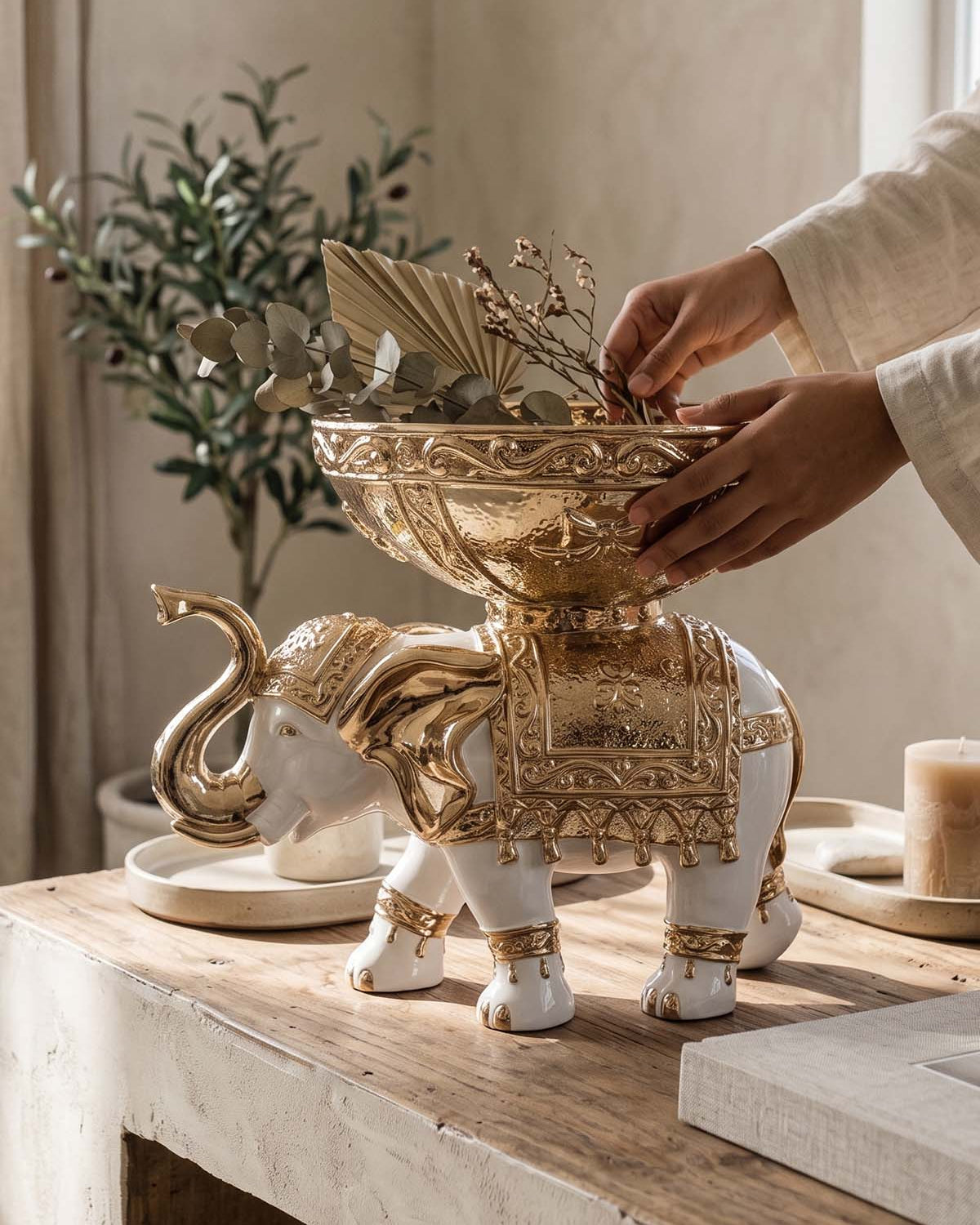 Luxury Majestique Royal Elephant Showpiece for home décor
