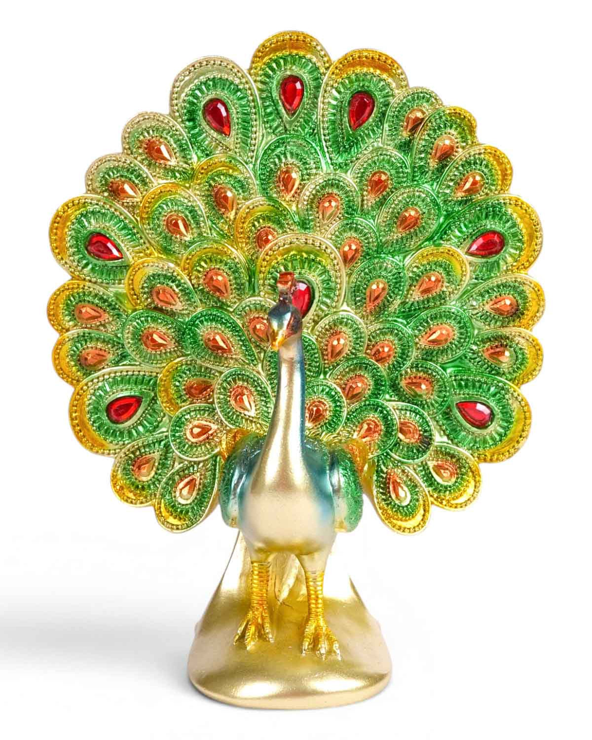 Malhara Rare Peacock Figurine displayed as home decor