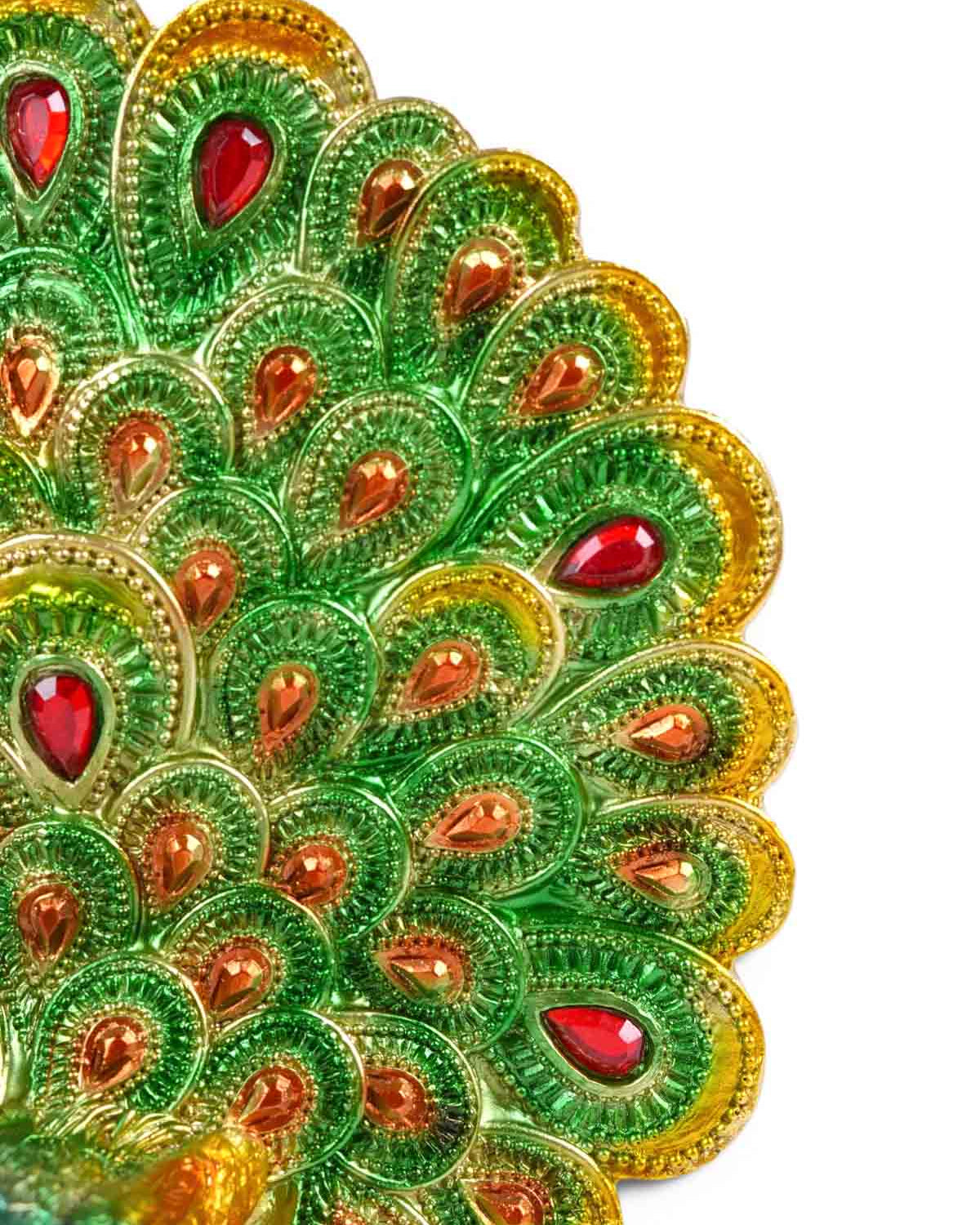 Malhara Peacock Figurine showcasing intricate craftsmanship