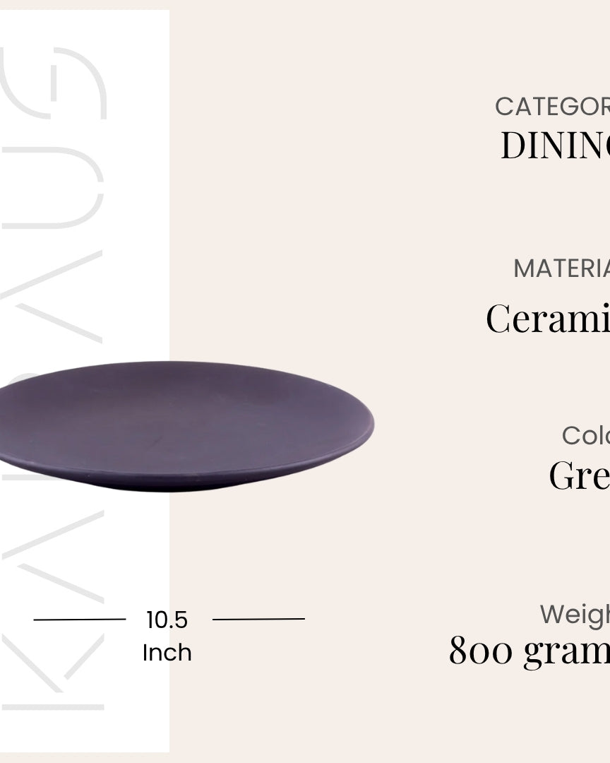Matte black ceramic plates for everyday dining