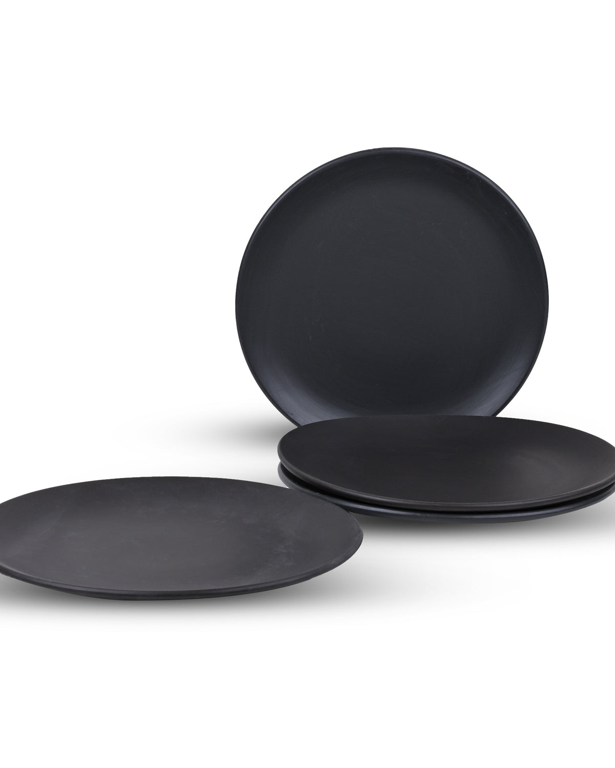 Matte black ceramic plates for everyday dining