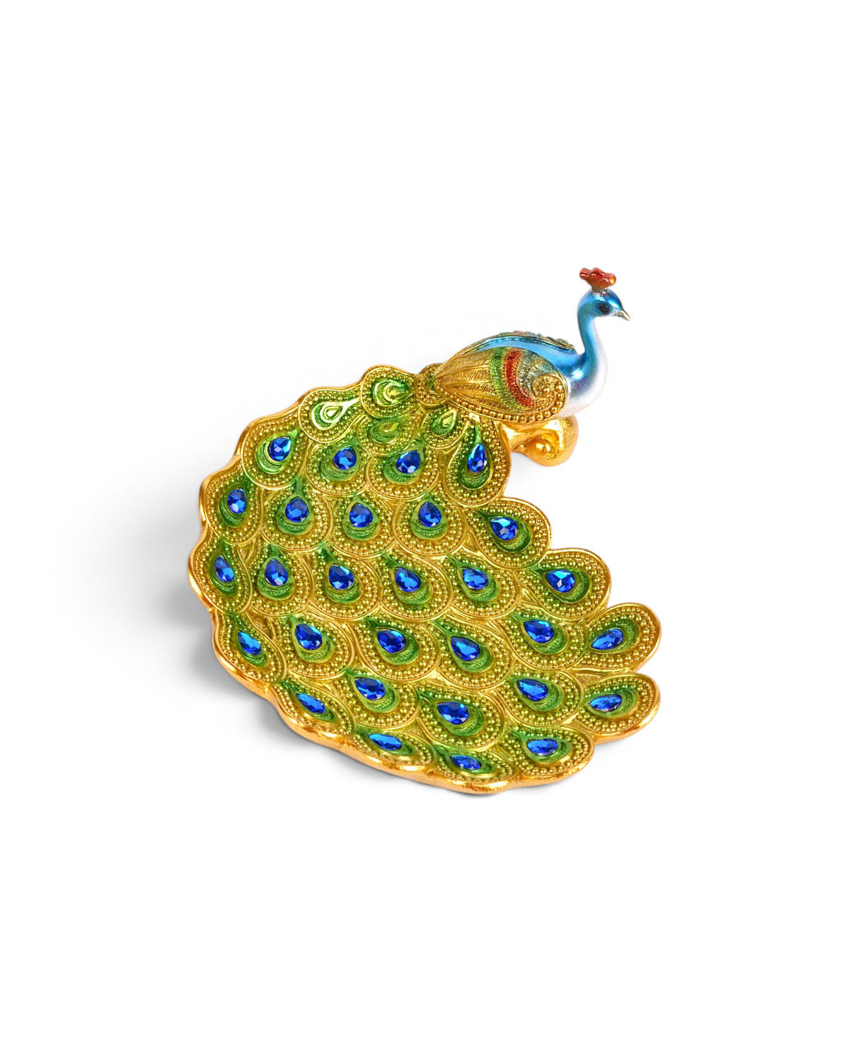 Mayur Regal Peacock Figurine displayed as home decor