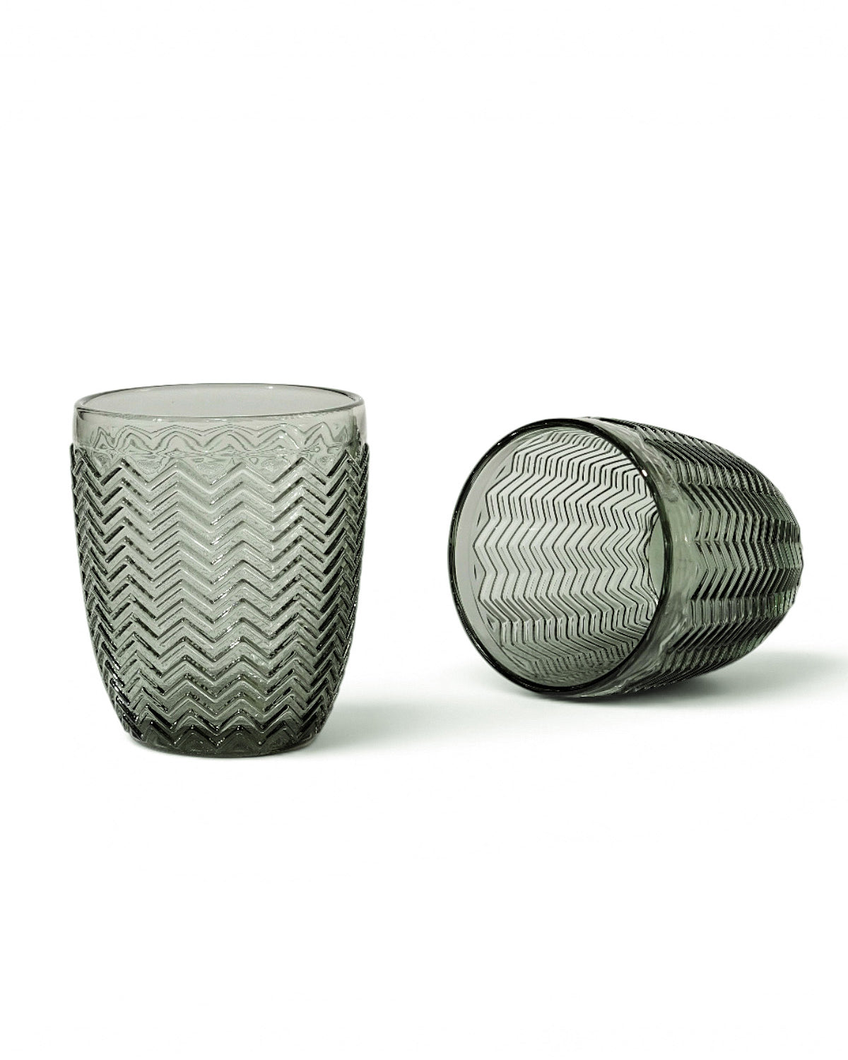 Meraki subtle embossed drinking glasses set of two