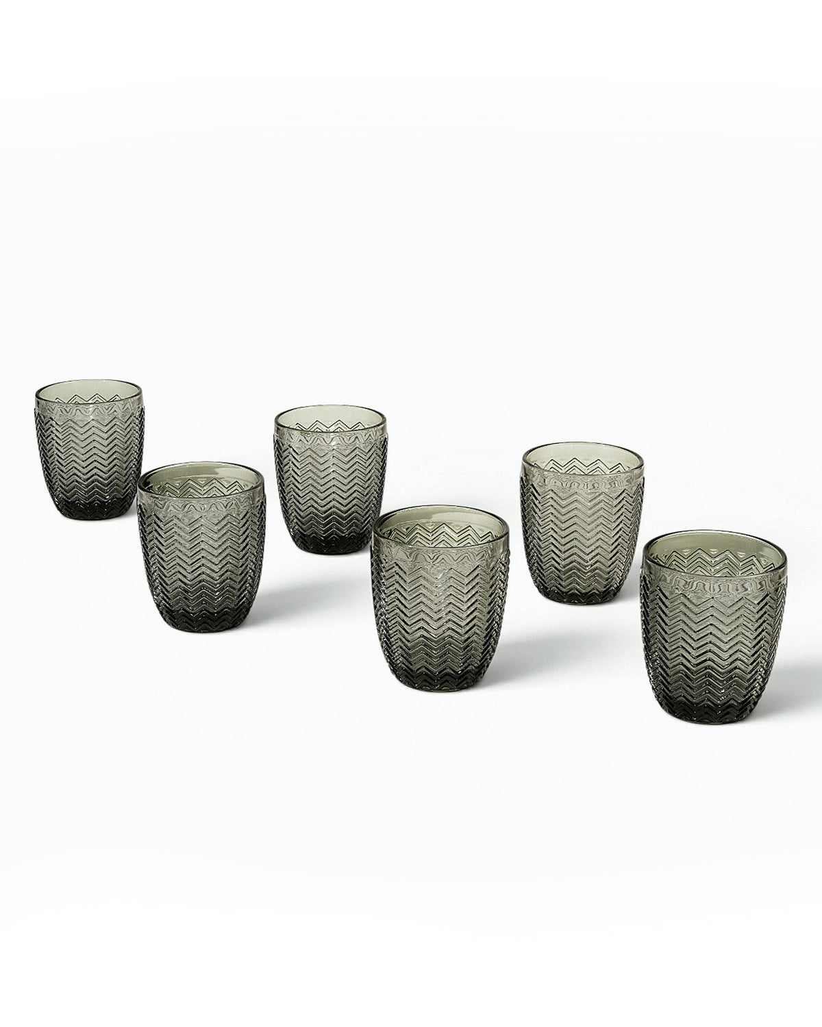 Meraki subtle embossed drinking glasses set of 6