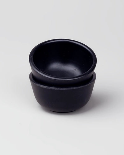 Black melamine serving bowls set of 2