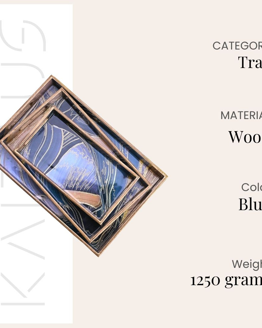 Midnight Mystery tray set featuring elegant dark design