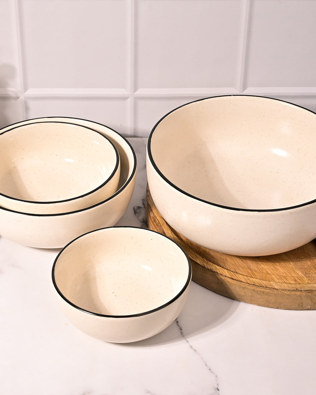 Midnight matte ceramic bowl close-up