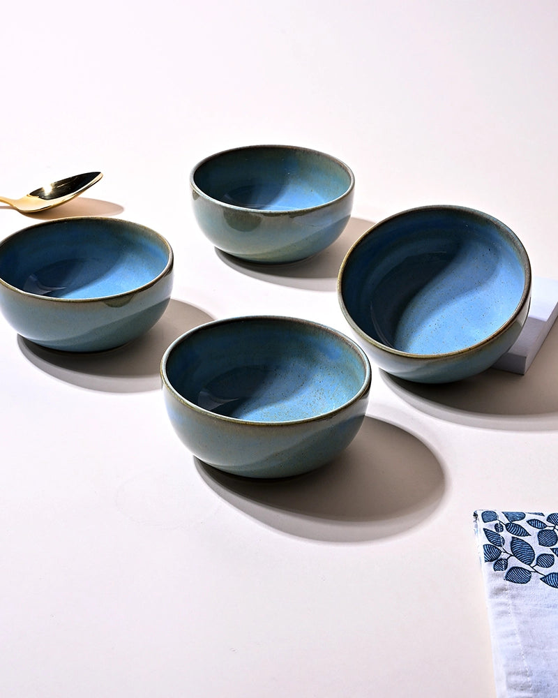 Elegant mint green serving bowl set of 4