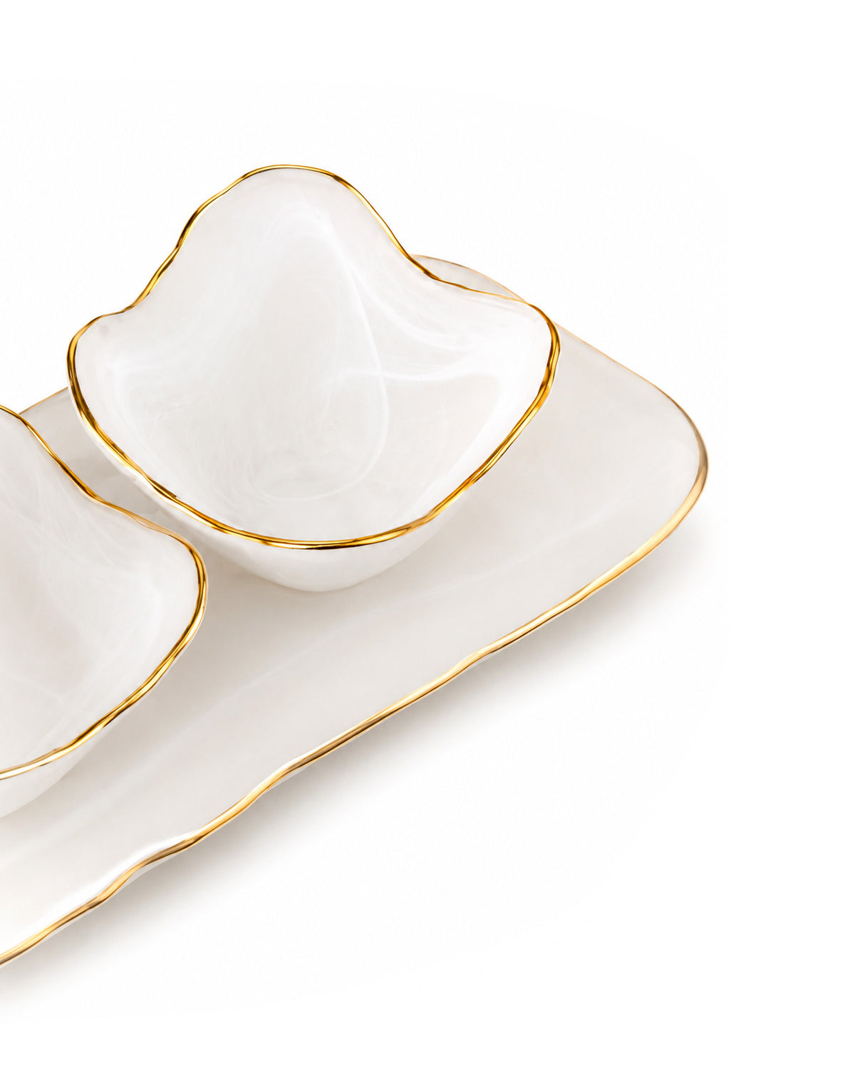 Monarch gold snack serving set