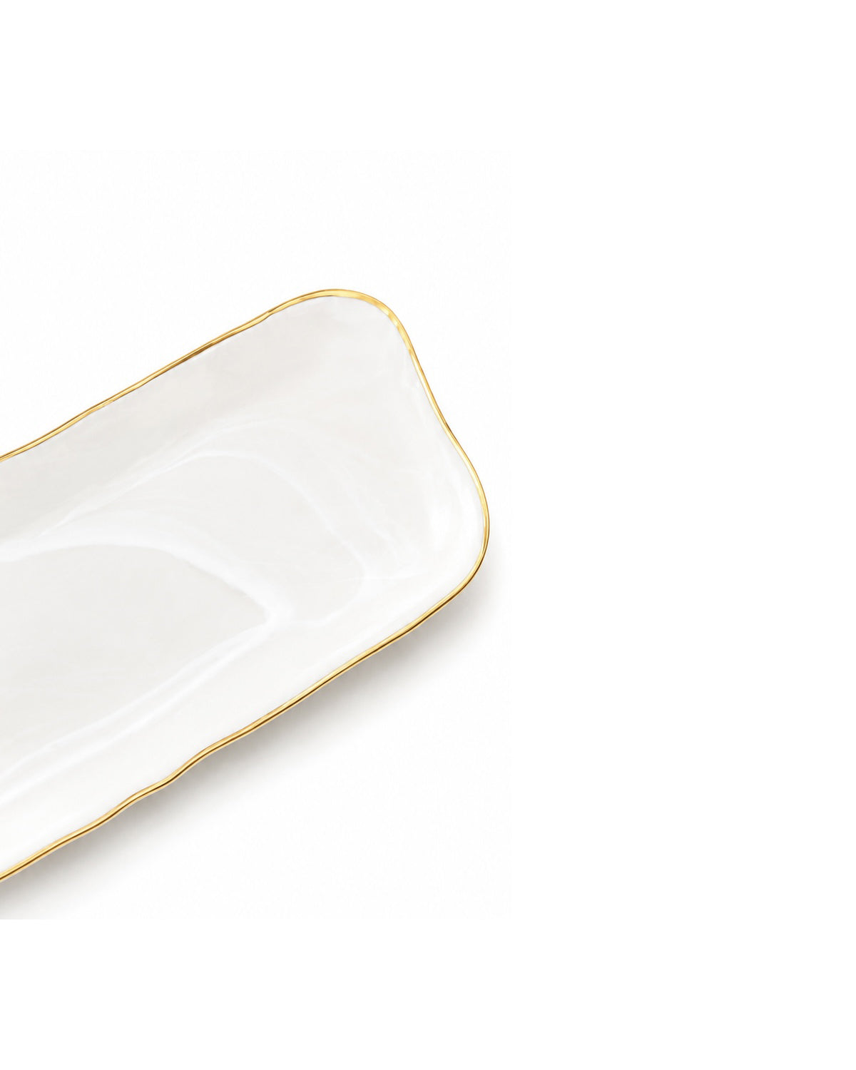 Real gold snack serving tray