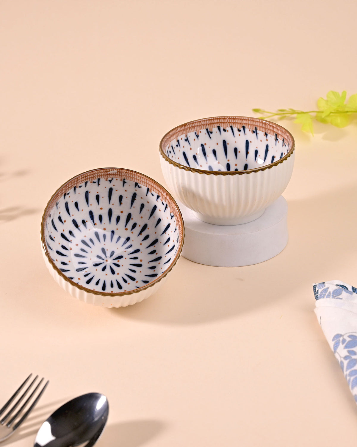 Monsoon Dreamscape porcelain bowls set of 2