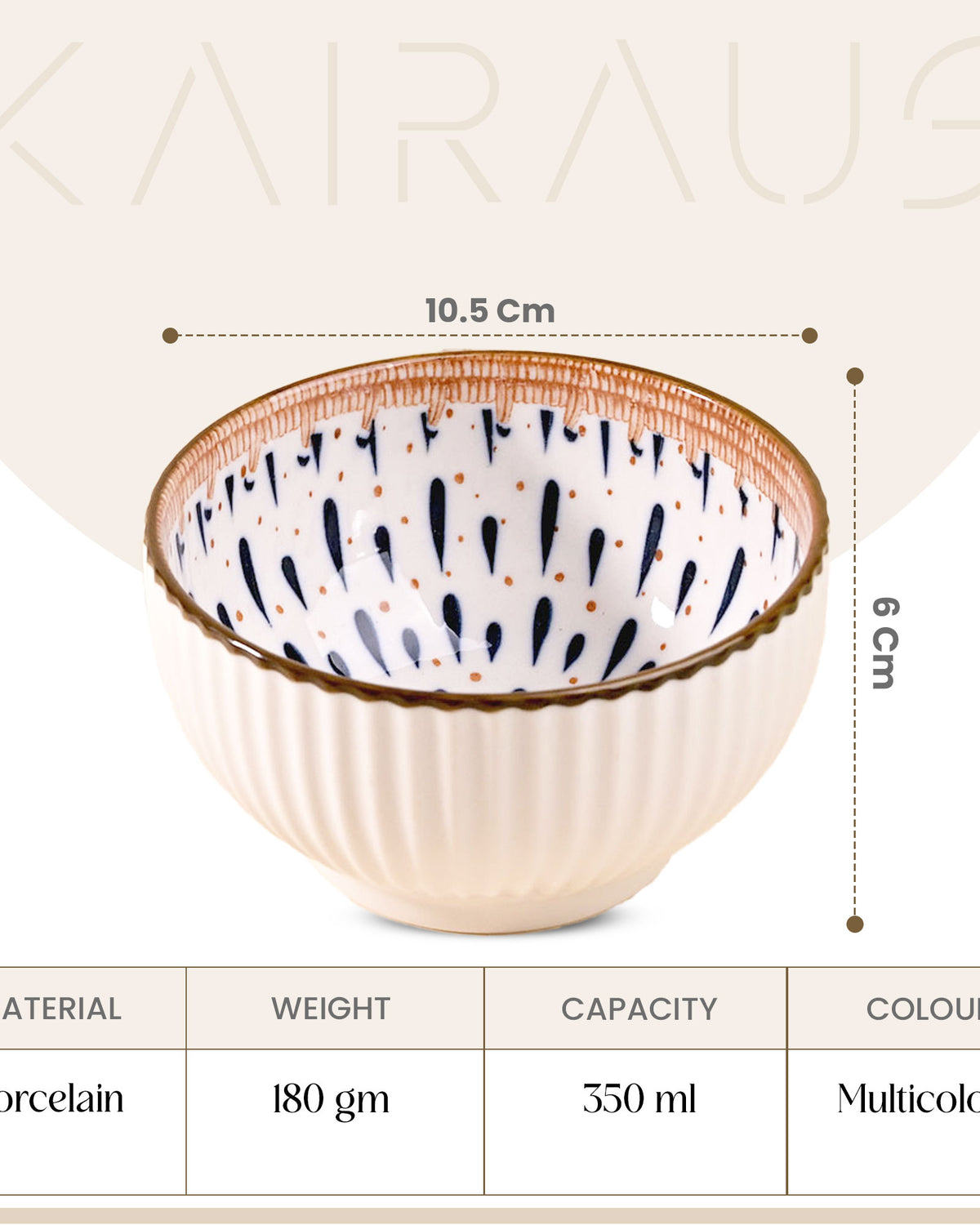 Premium porcelain bowls set of 4