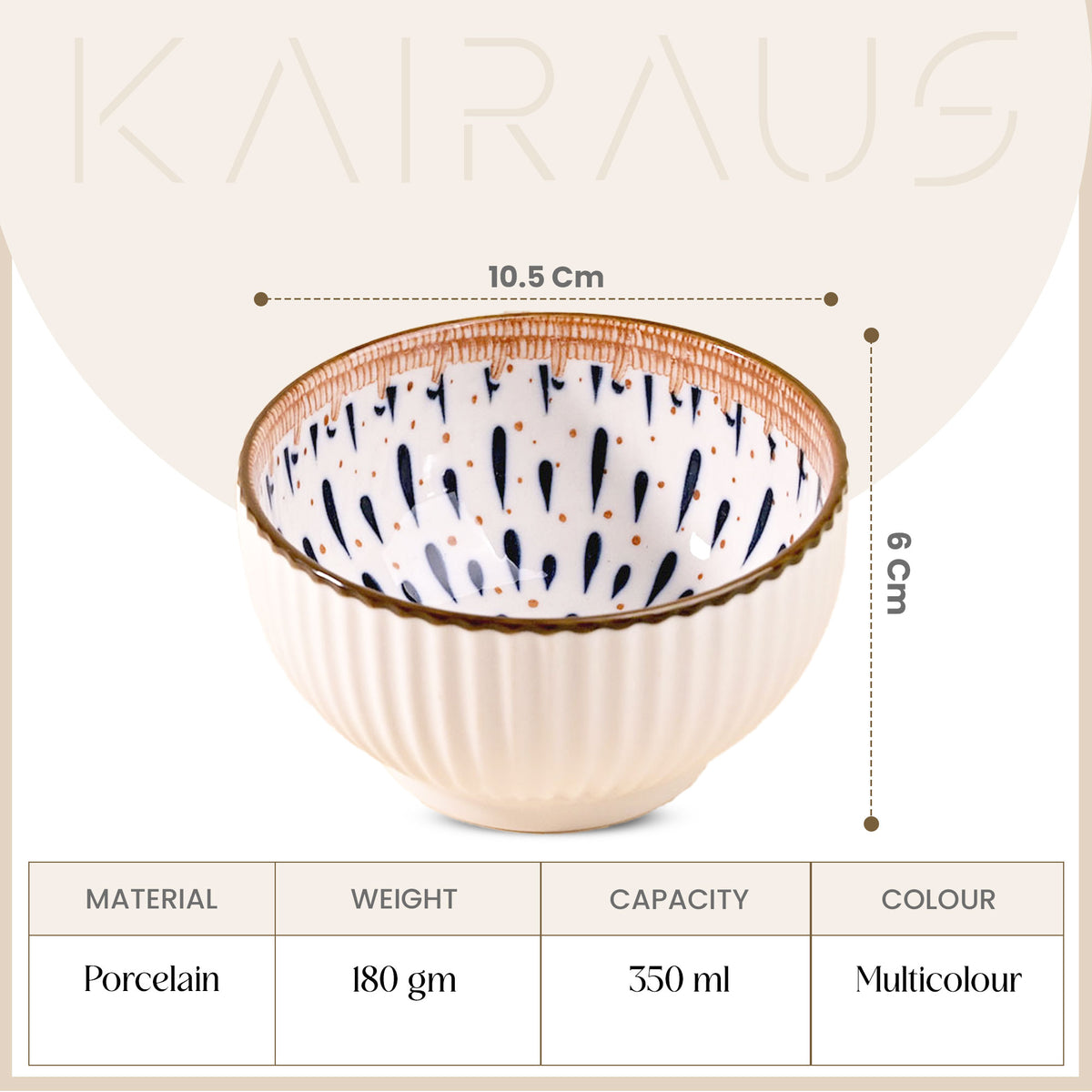 Premium porcelain bowls set of 4