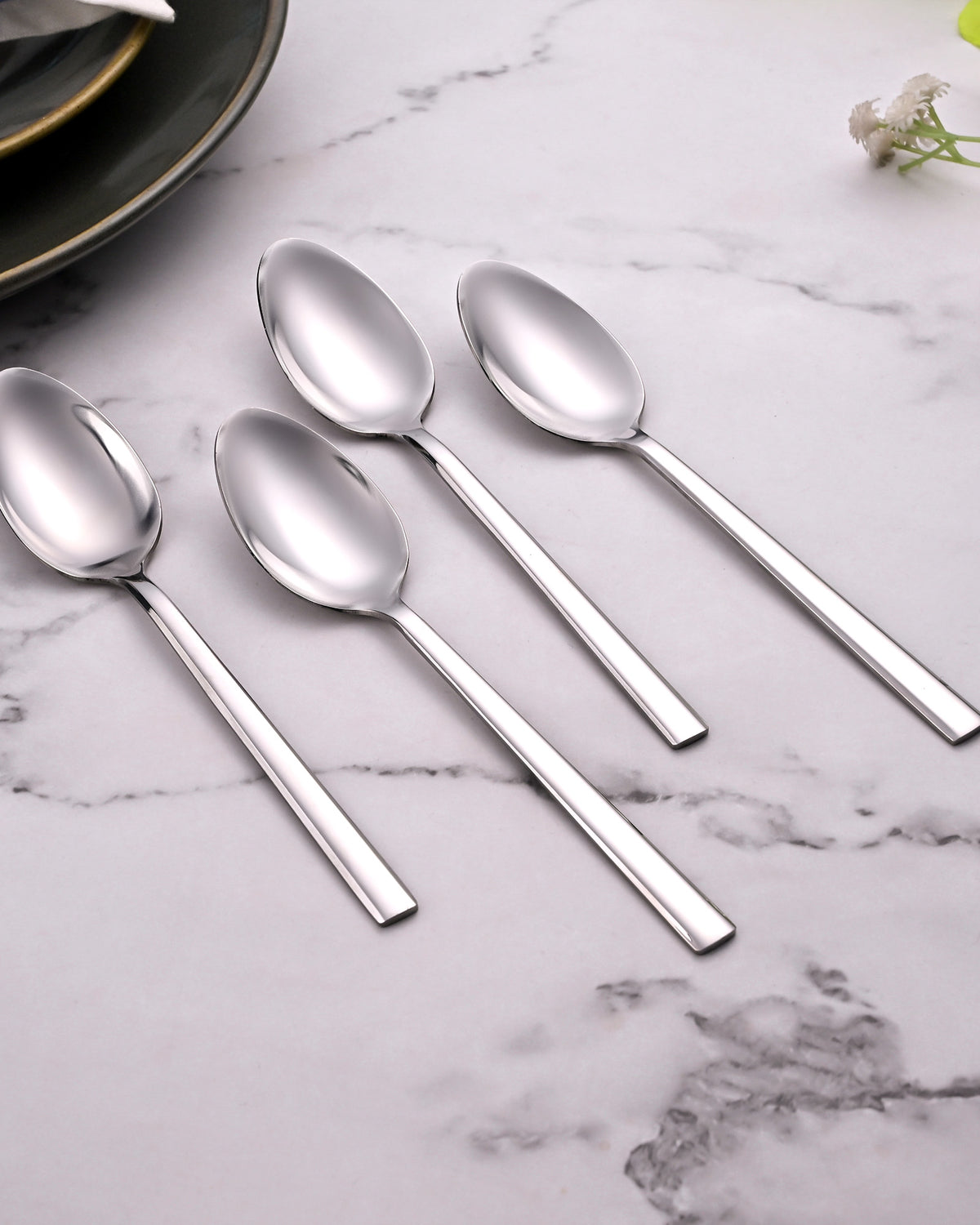 Morning Shine Tea Spoons Set of 4 with Elegant Polished Finish