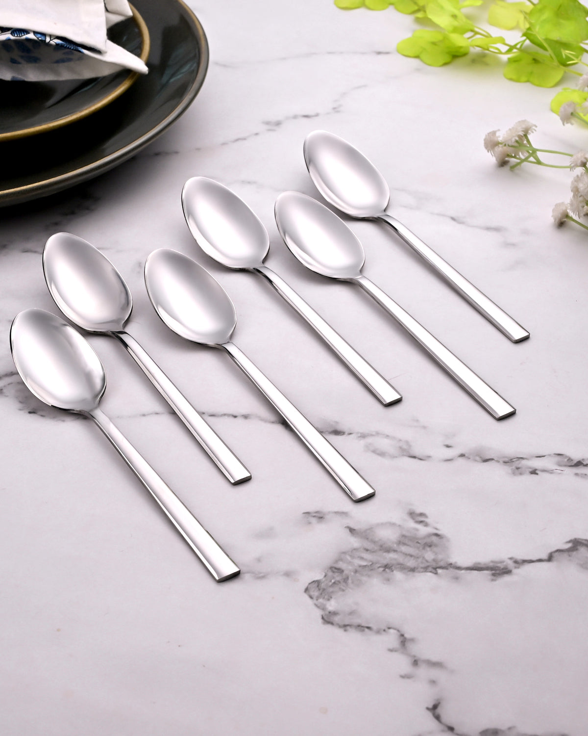 Morning Shine Tea Spoons Set of 6 with Elegant Polished Finish