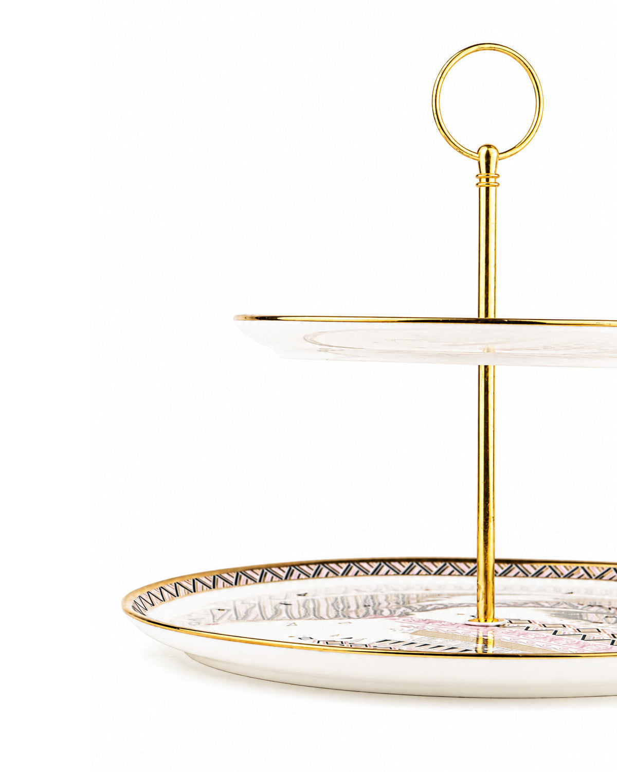 Elegant Mosaic-Royal 2-tier serving stand