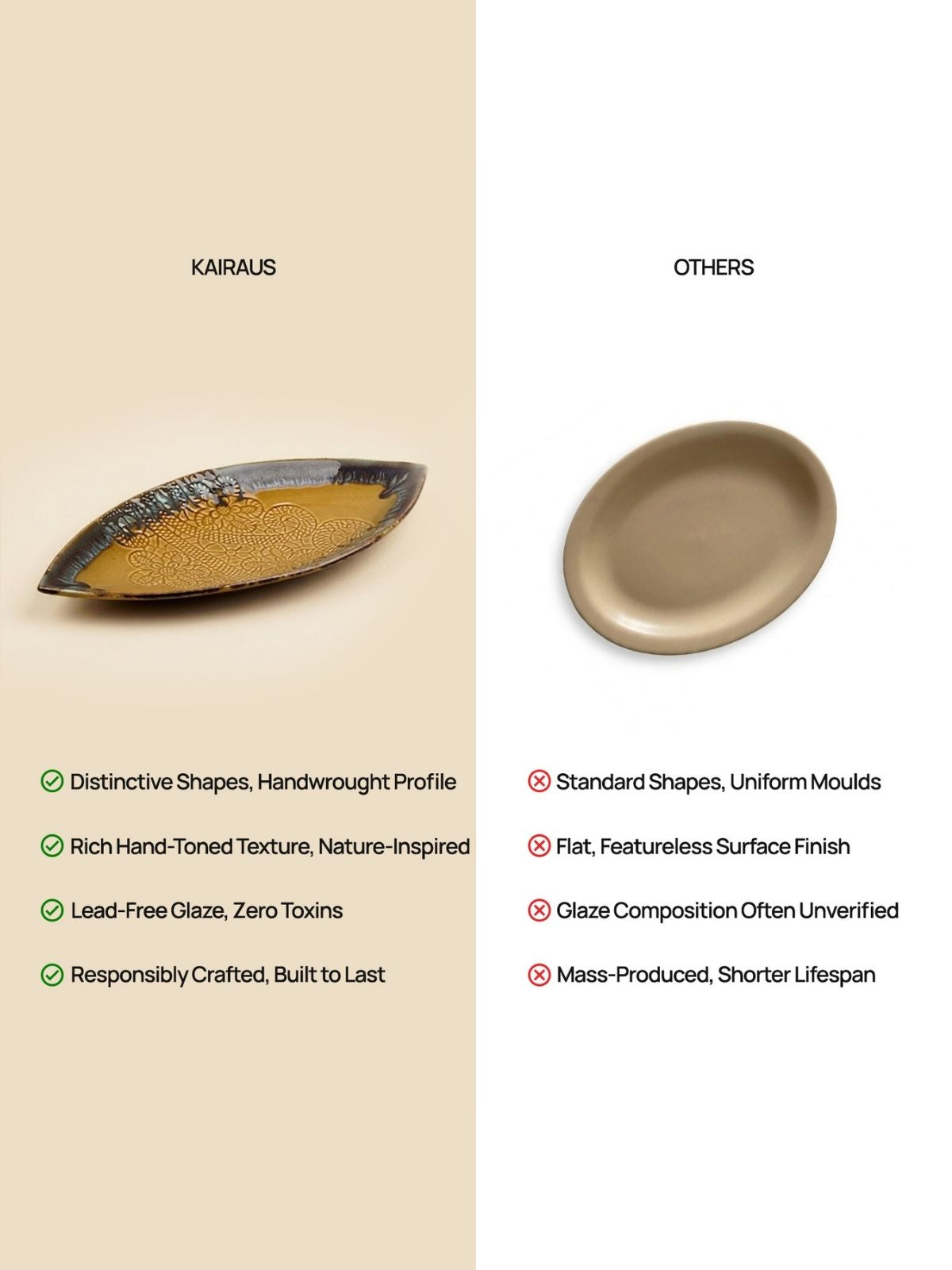 Mustard Leaf Lace Ceramic Platter