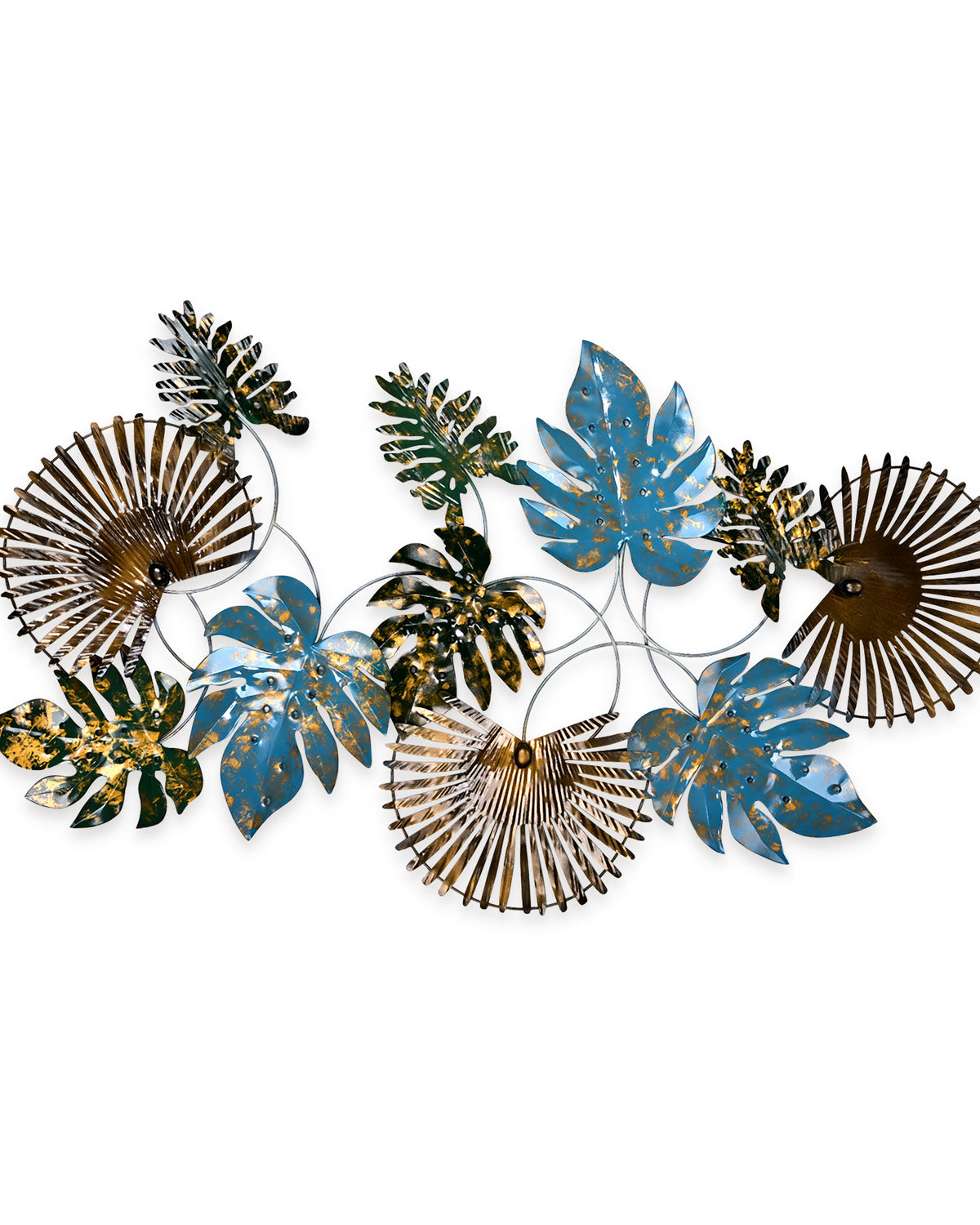 Elegant nature-inspired metal wall art for home decor