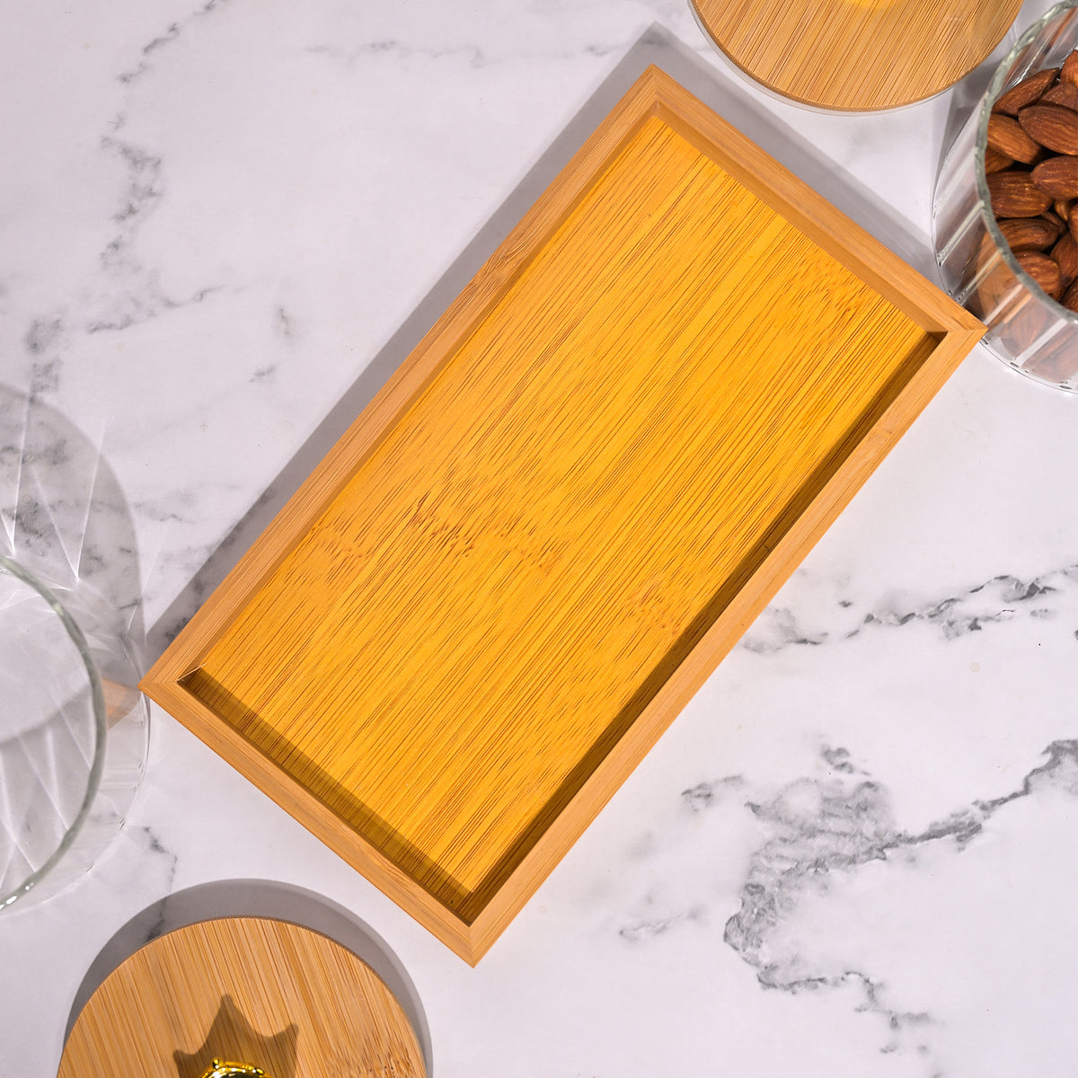Premium glass jars for storing almonds, cashews and nuts