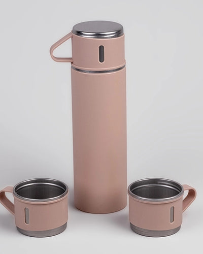 Luxury stainless steel vacuum thermos flask set for home use