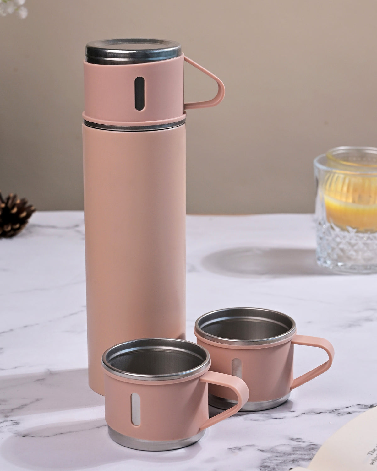 Premium stainless steel thermos flask set for tea and coffee