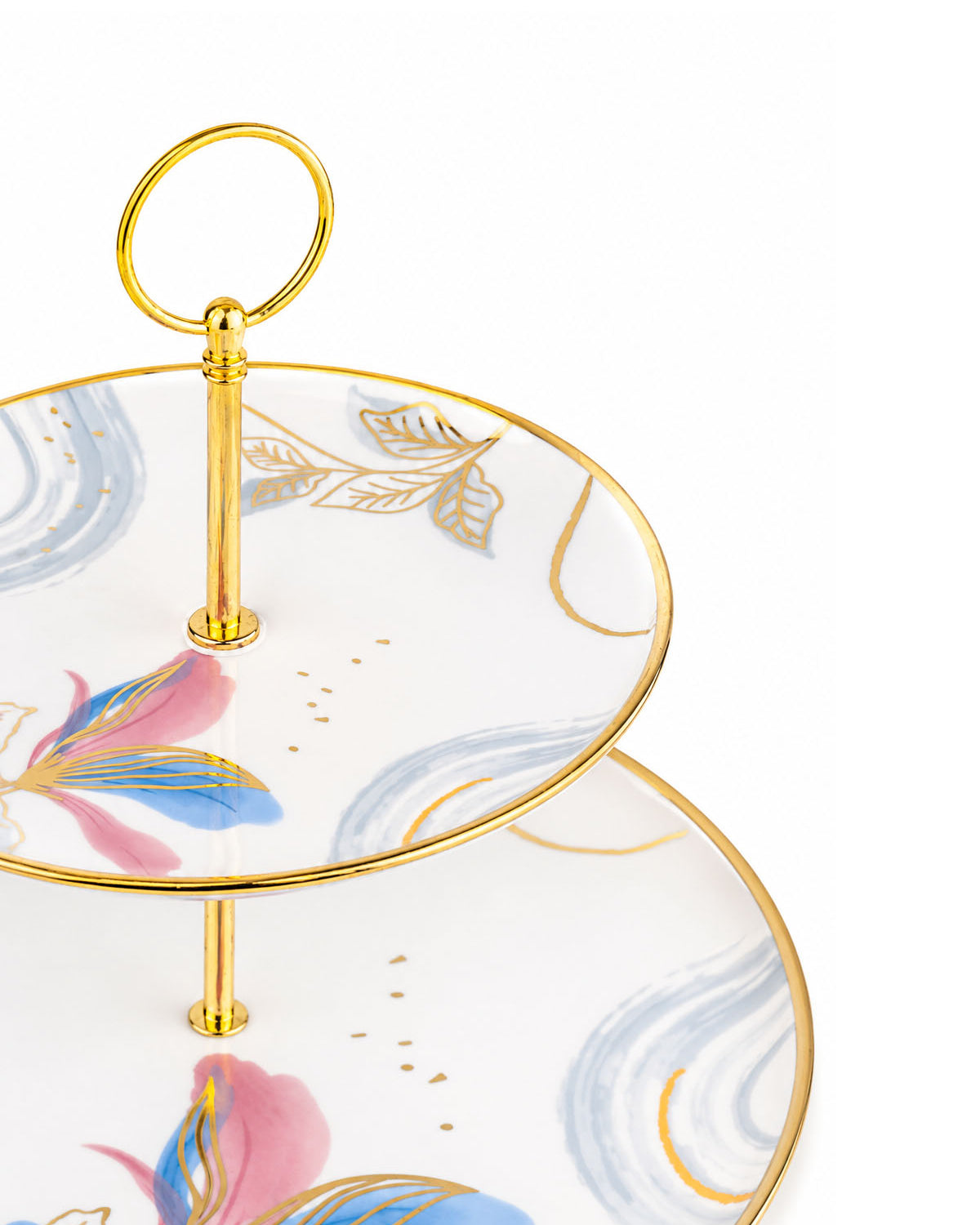 Orchid Whispers luxury 2-tier serving stand