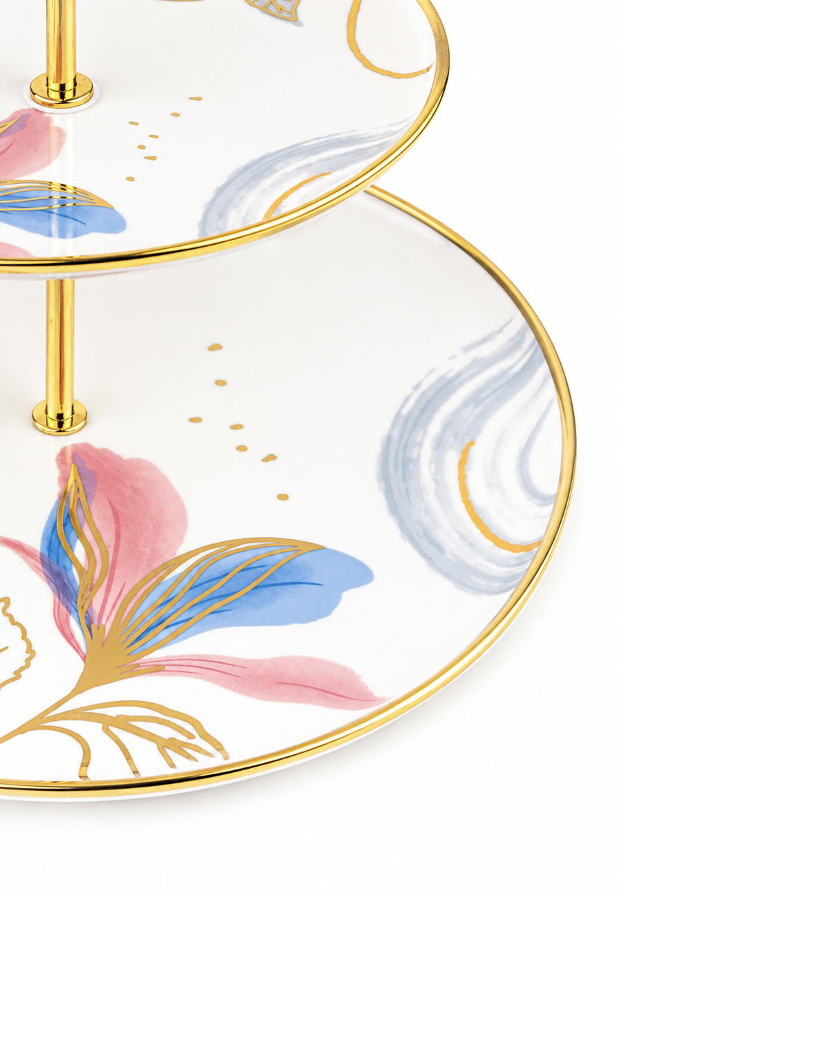 Premium Orchid Whispers 2-tier serving stand