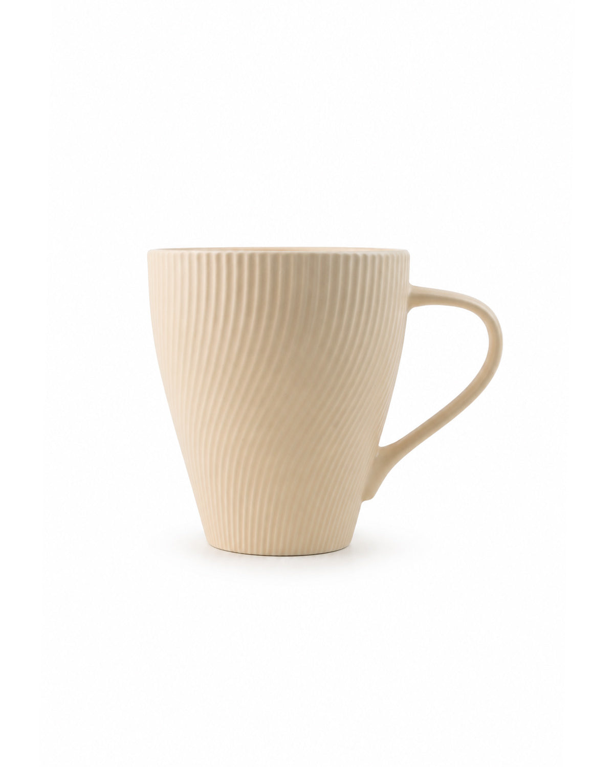 Six-piece New Bone China coffee mug set in pale peach