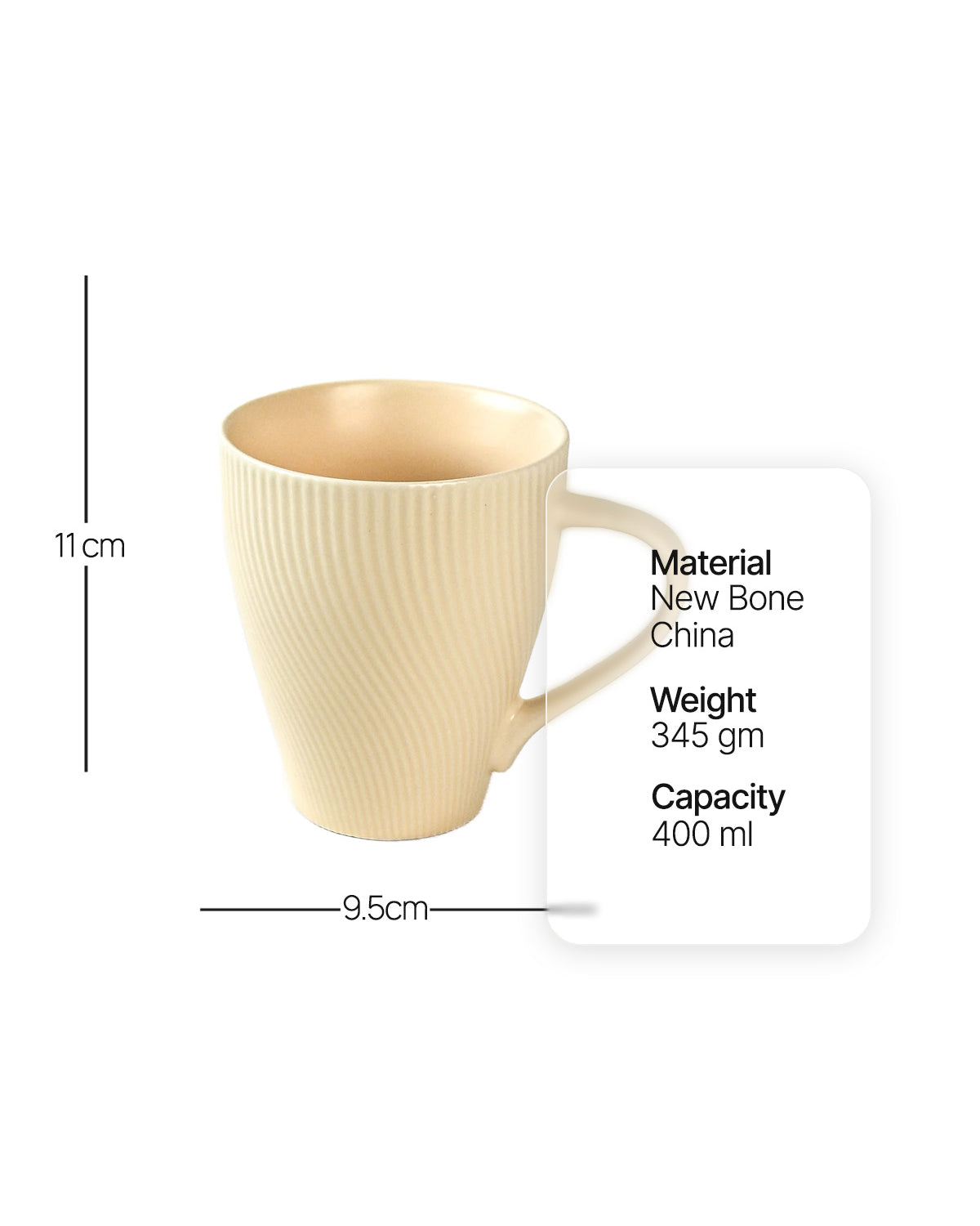 Pale peach bone china mugs for coffee and beverages