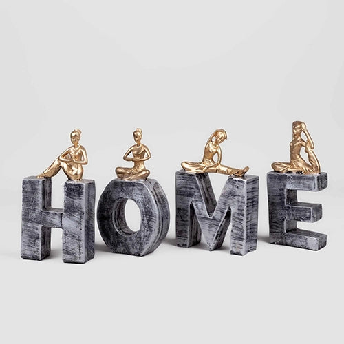 Decorative yoga lettering for meditation and wellness spaces