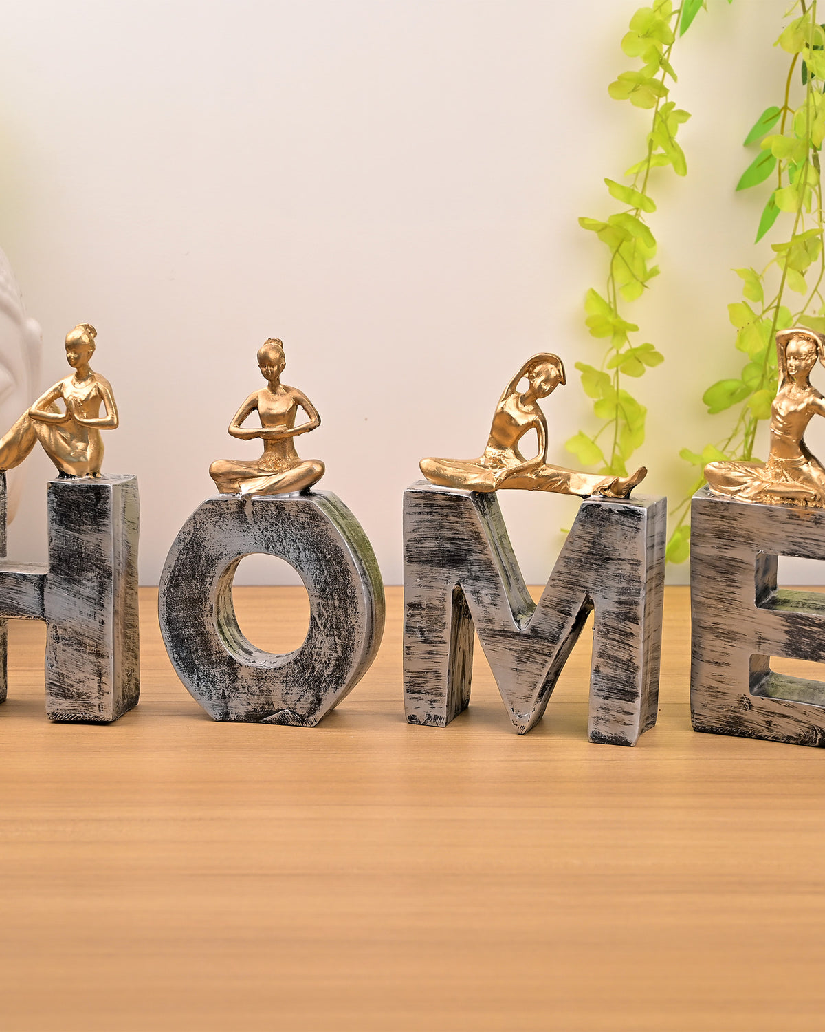 Calm and peaceful yoga letters for home decor