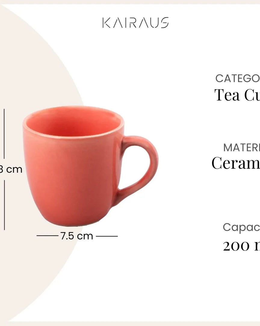Elegant Peach Blossom Tea Cups for Everyday Use