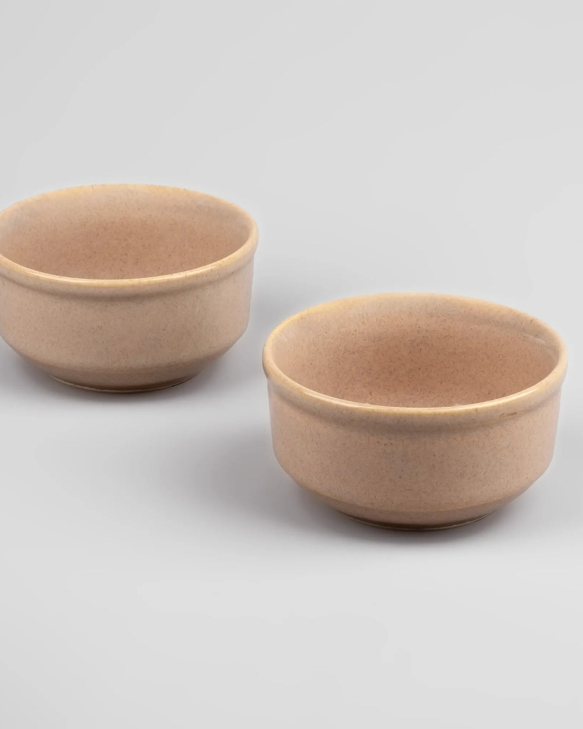 Elegant peach ceramic bowls set of two