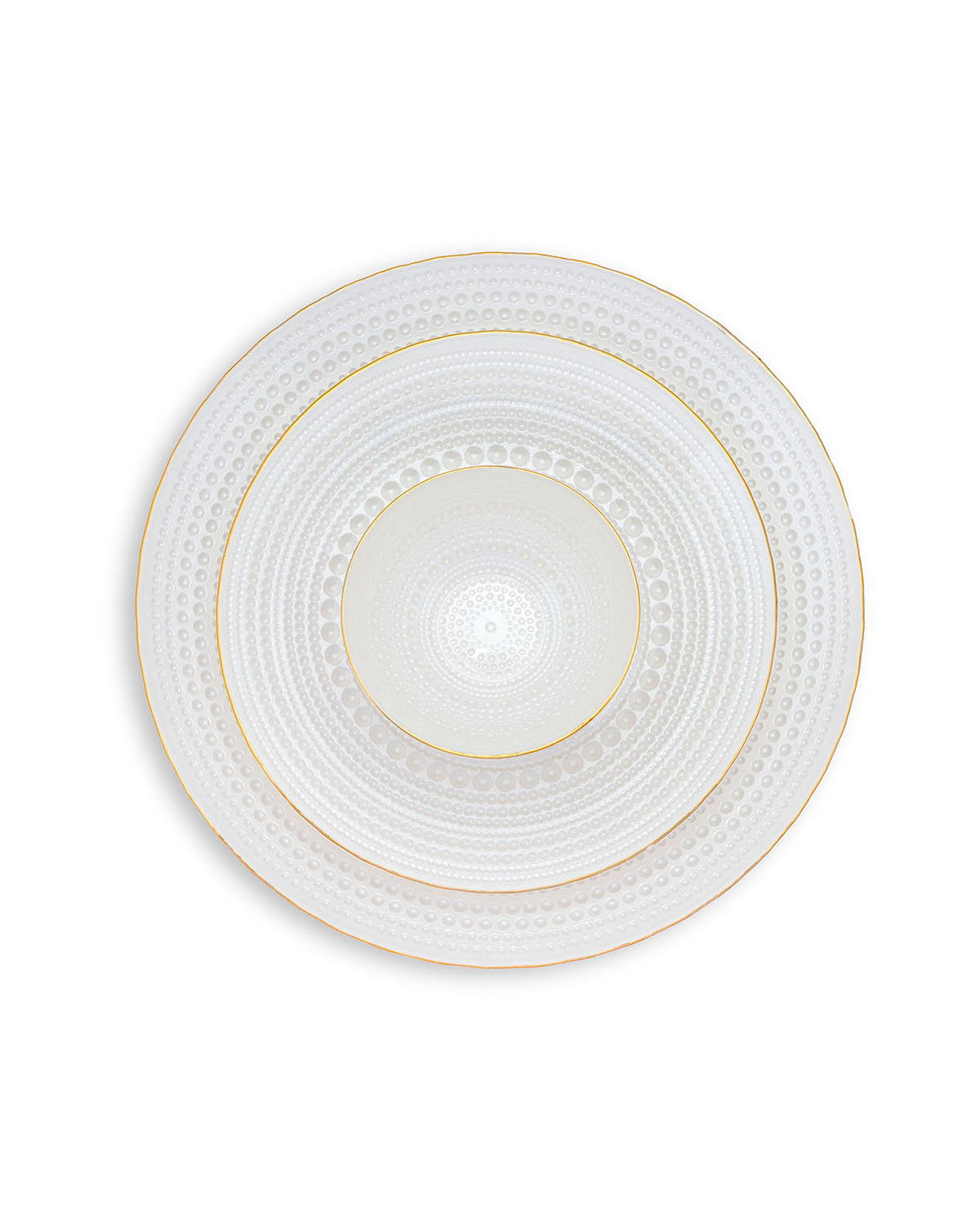 Pearlwave Real Gold Dinner Set 27 Pcs arranged on a dining table