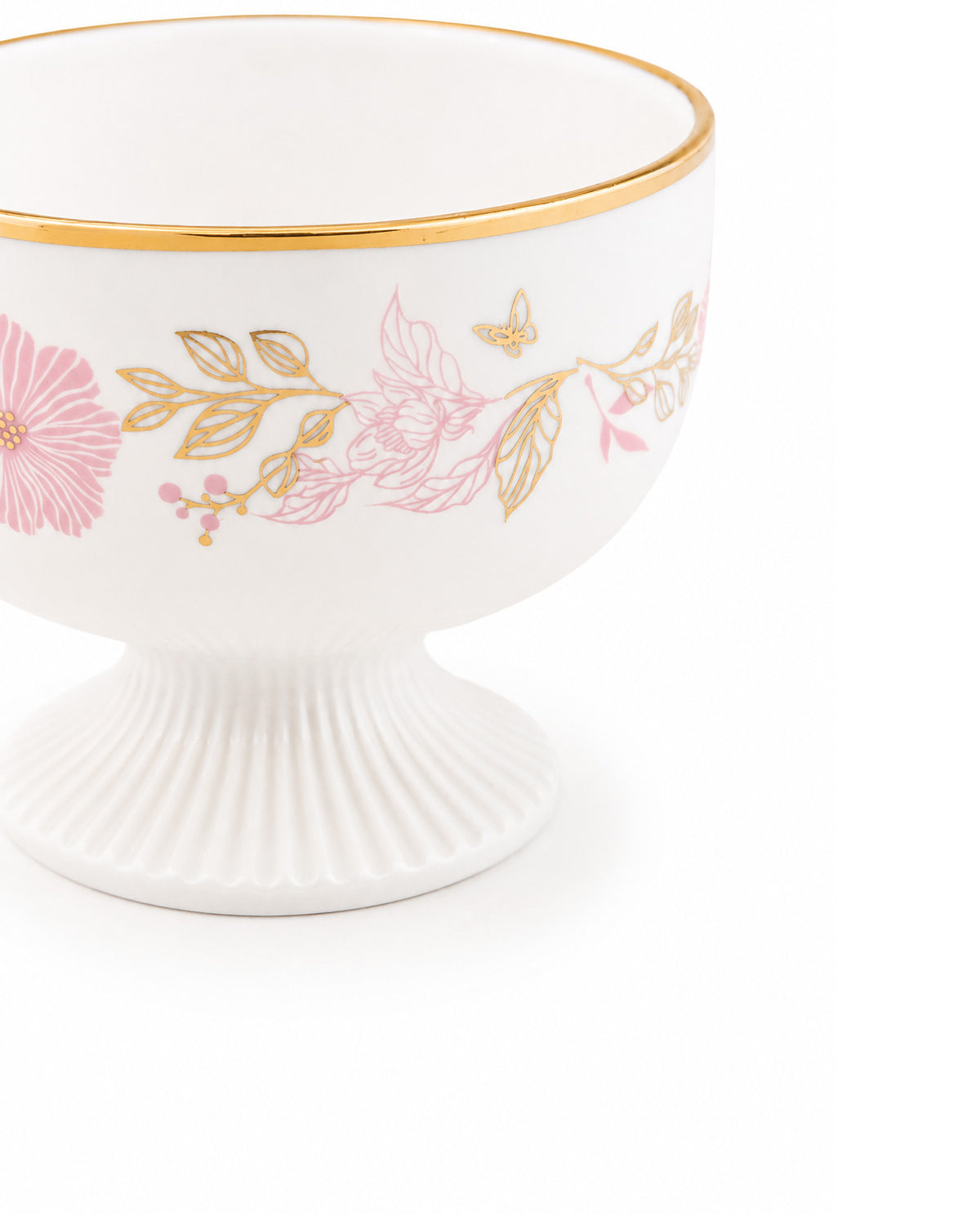 Pink Petal decorative gold dessert bowls