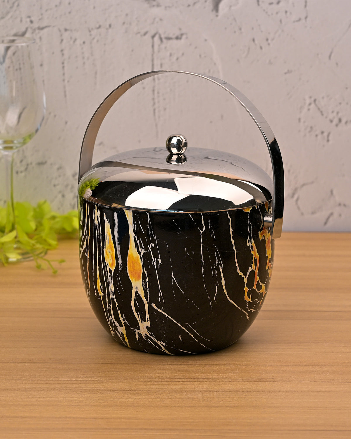 Premium Stainless Steel Ice Bucket – Full Product View